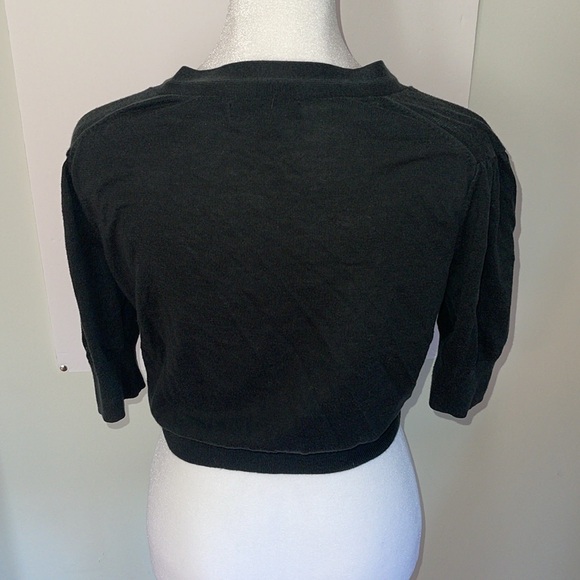 Set of 3 BR preloved crop cardigans black brown grey size S - Picture 2 of 10